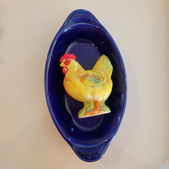 Vintage USA Ceramic Cobalt Blue Small Gratin Dish ~ MCM ~ FINAL PRICE - Picture 5 of 12